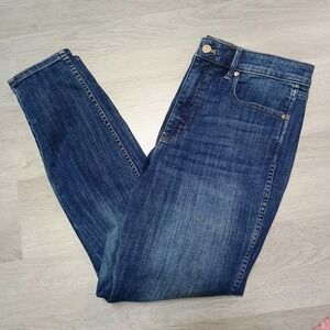 White House Black Market Dark Wash Extra High Rise Skinny Jean  Everyday Soft...